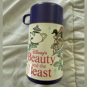 Vintage beauty and the beast thermos